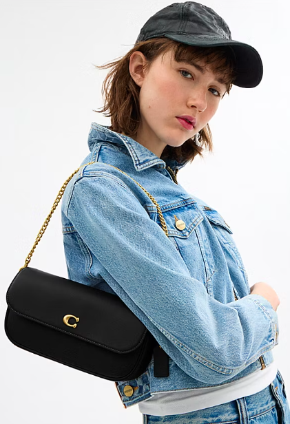 COACH BROOK FLAP CHAIN BAG