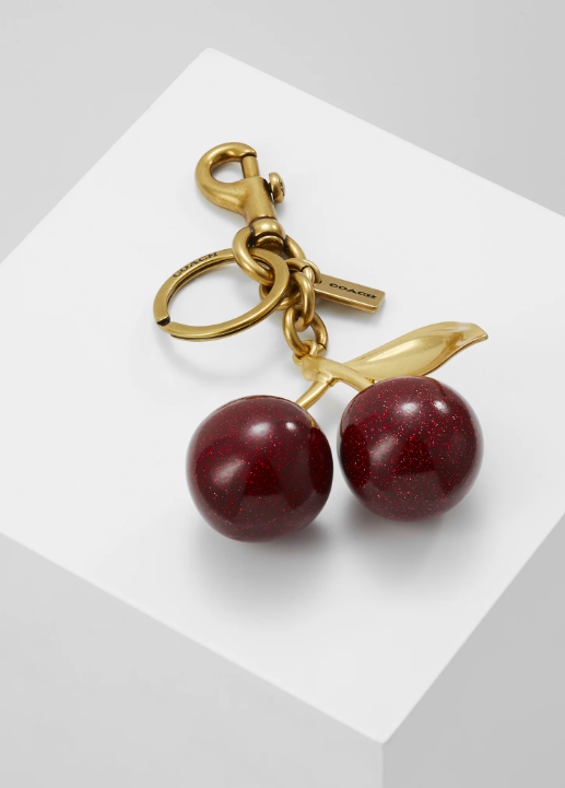 COACH CHERRY BAG CHARM