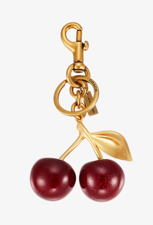 COACH CHERRY BAG CHARM