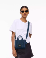MARC JACOBS THE CRYSTAL DENIM CROSSBODY TOTE BAG