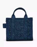 MARC JACOBS THE CRYSTAL DENIM CROSSBODY TOTE BAG